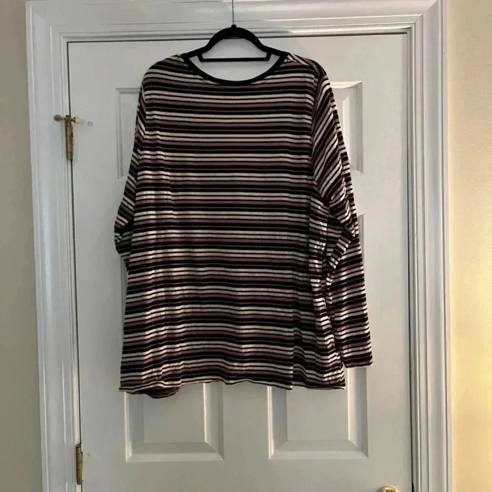 AVA & VIV Size 4x striped shirt - Picture 2 of 3